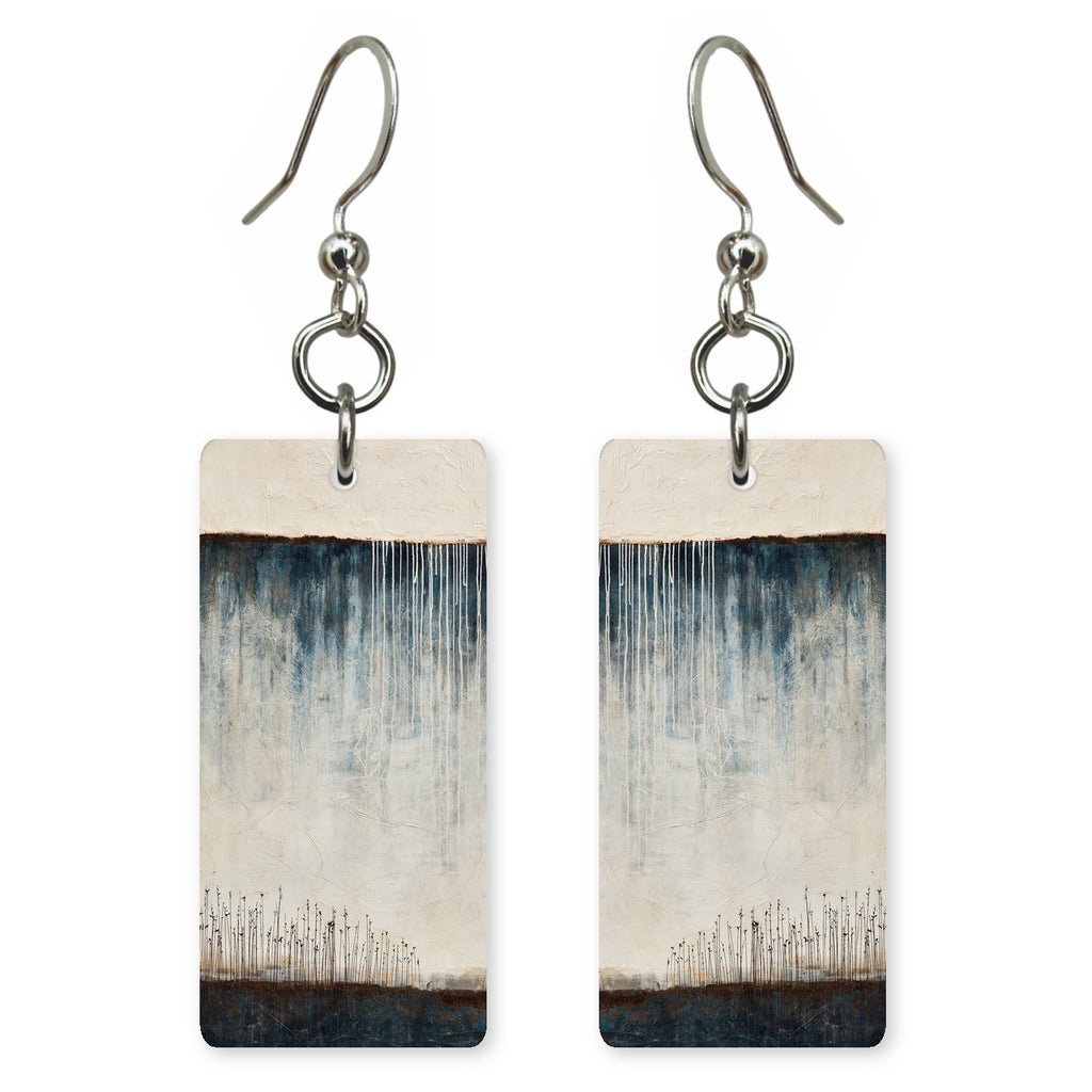 Indigo Rain Over Cream Earrings | FWX744