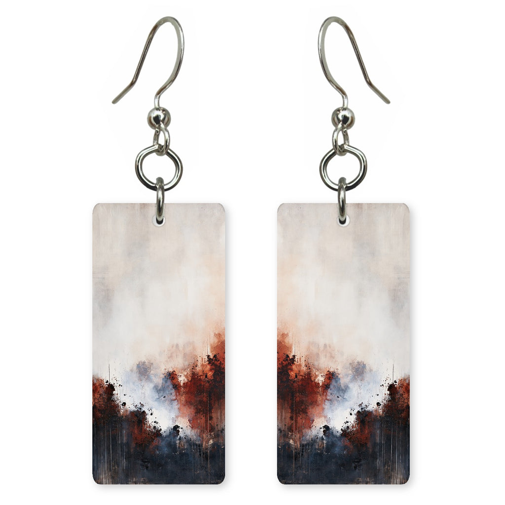 Scarlet Smoke Bursting Open Earrings | FWX748