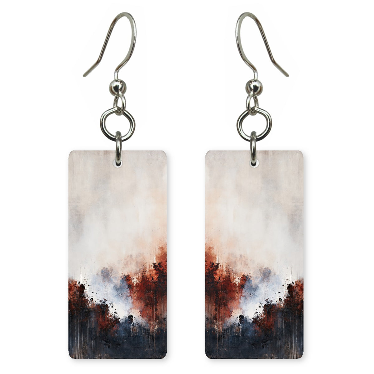 Scarlet Smoke Bursting Open Earrings | FWX748