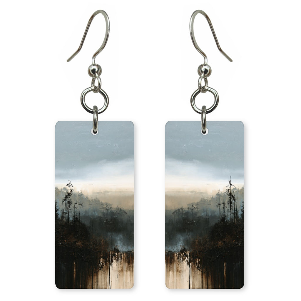 Charcoal Fog Heaviness Earrings | FWX752
