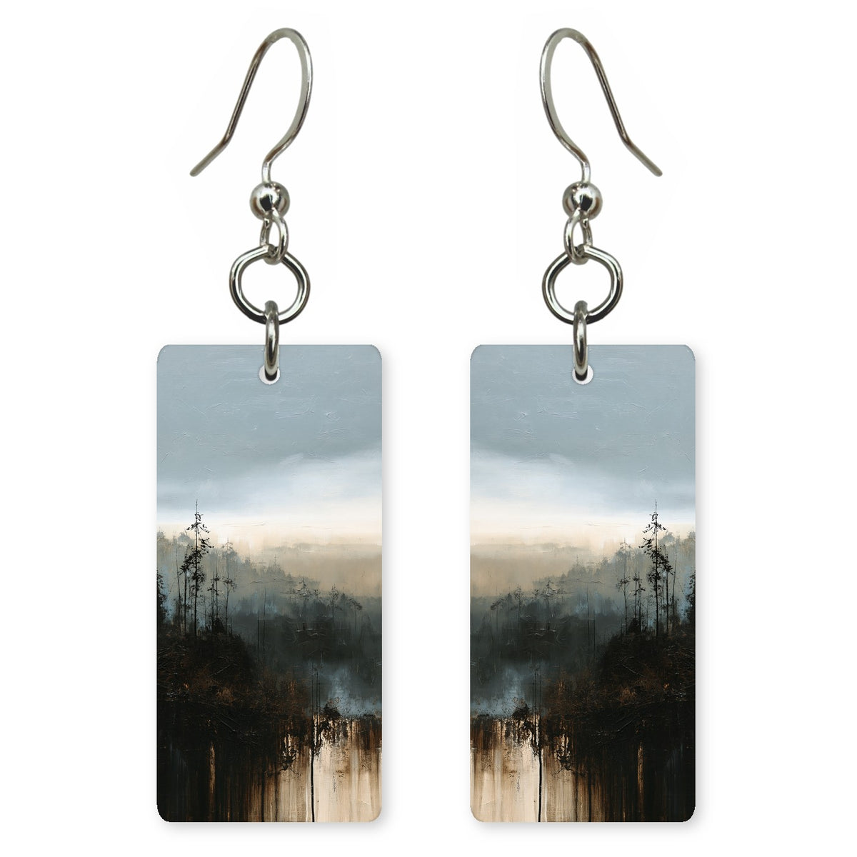 Charcoal Fog Heaviness Earrings | FWX752