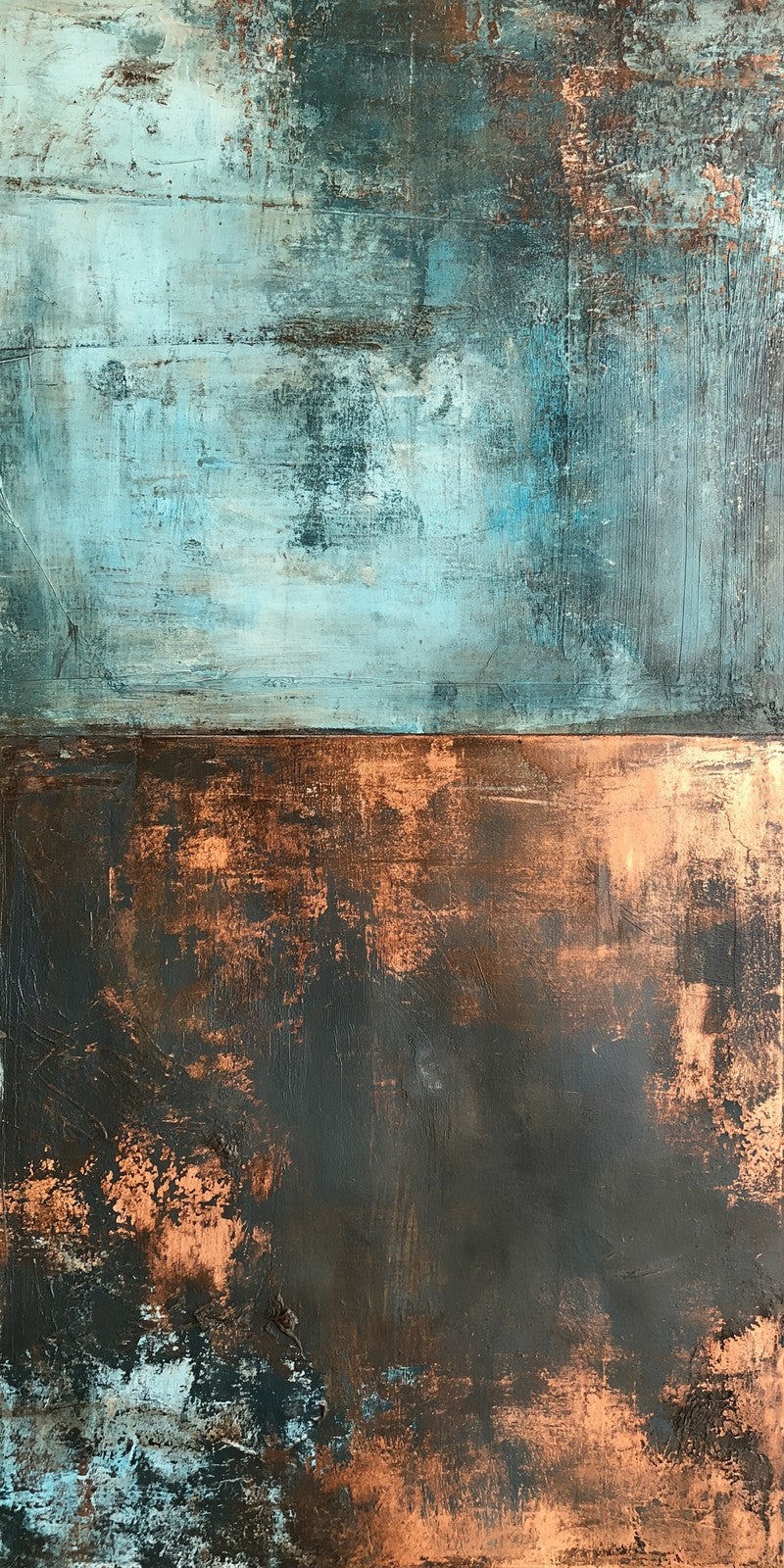 Copper and Aqua Reckoning Earrings | FWX754