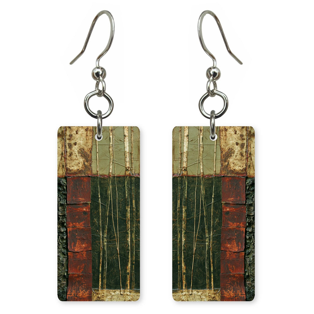 Rust and Olive Reminiscence Earrings | FWX758