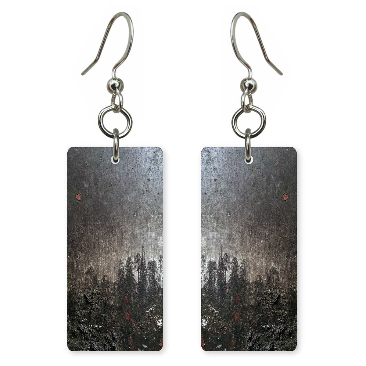 Charcoal Gravity Felt Earrings | FWX759