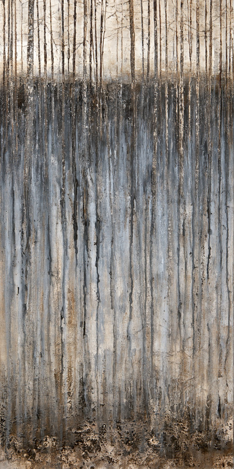 Frosted Gray Weeping Earrings | FWX760