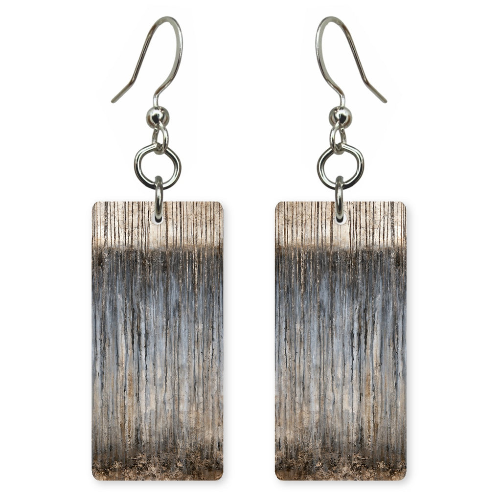 Frosted Gray Weeping Earrings | FWX760