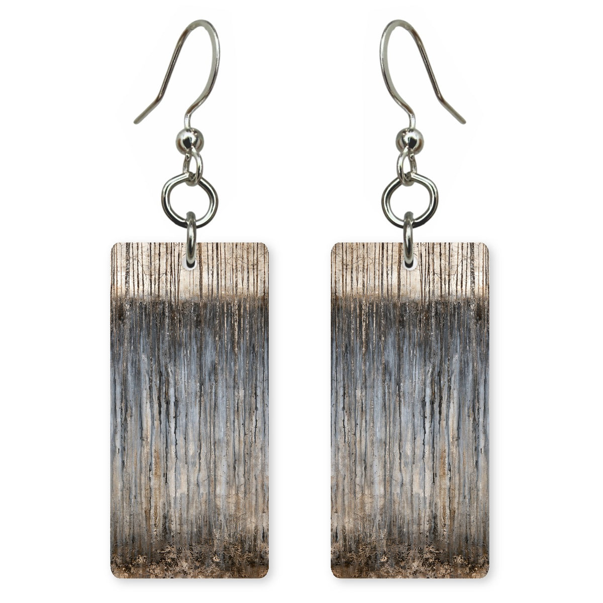 Frosted Gray Weeping Earrings | FWX760