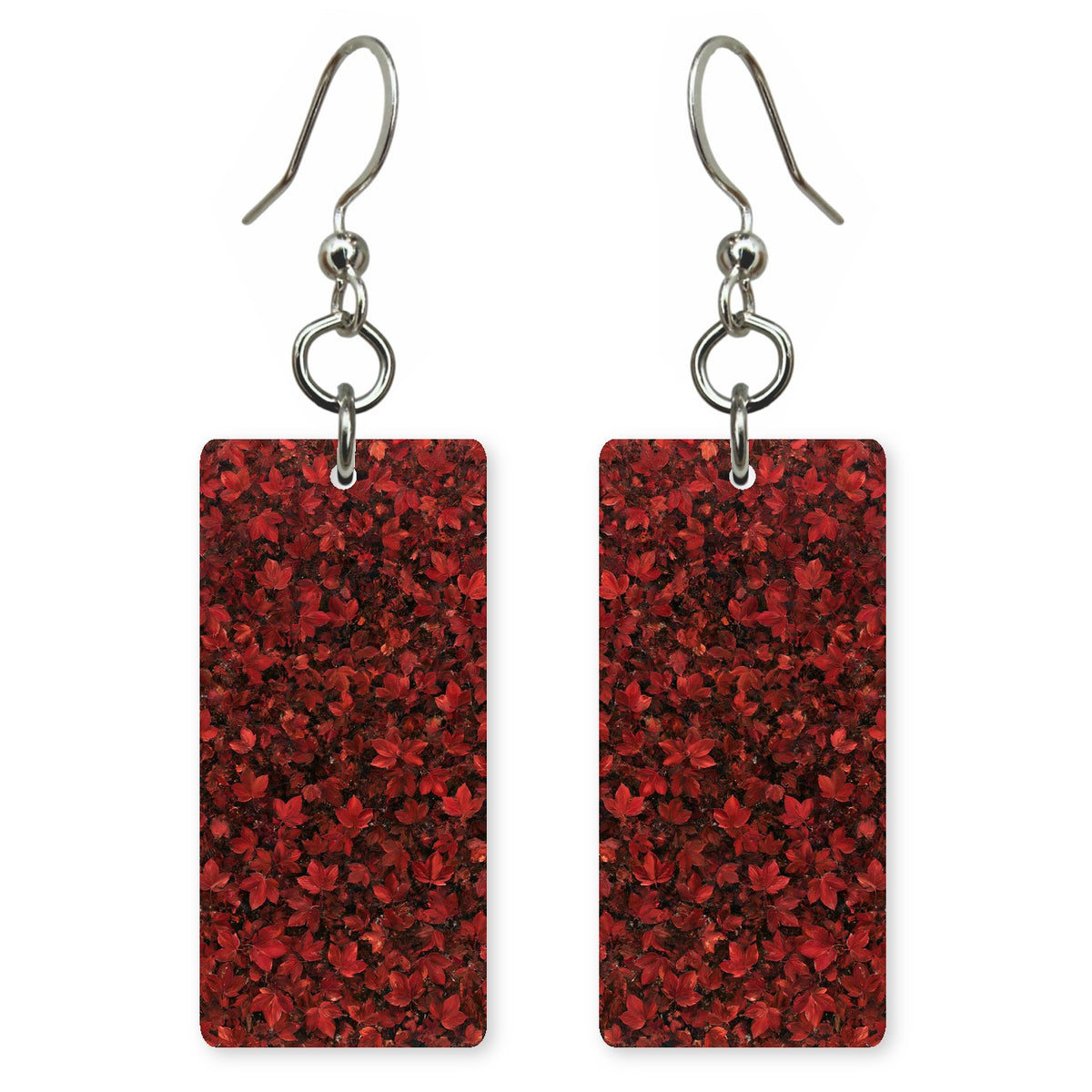 Wine Red Heavy Heart Earrings | FWX76