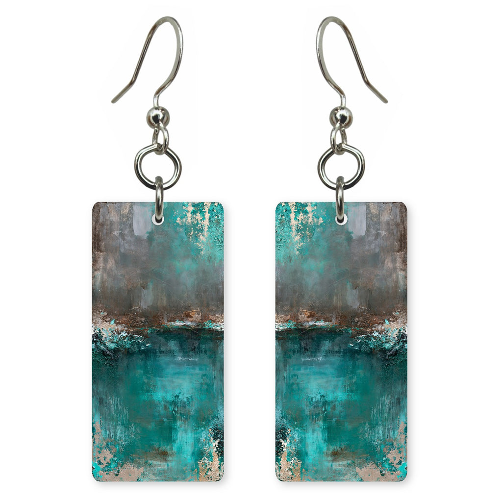 Rust-Teal Wistfulness Earrings | FWX777