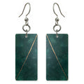 Hunter Green Gold Mending Earrings | FWX778