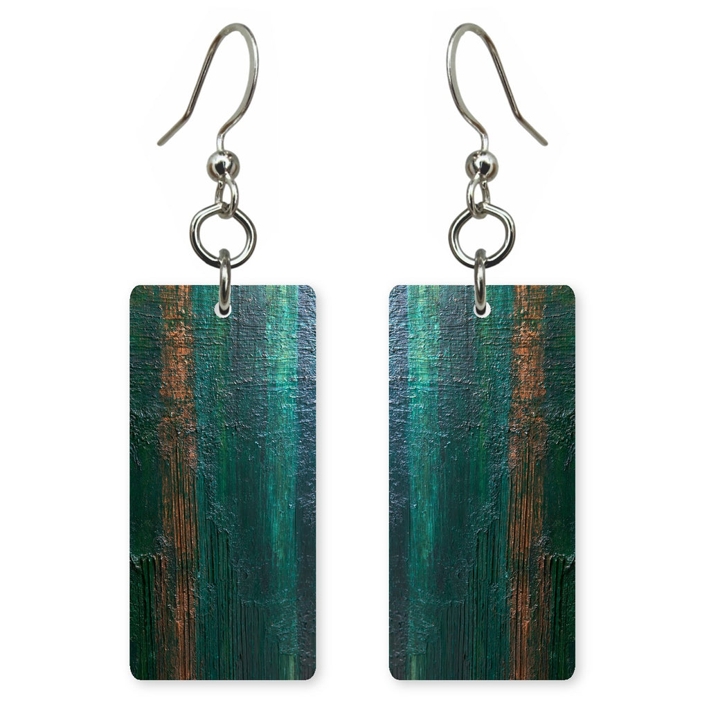 Bark Teal Grit Earrings | FWX786