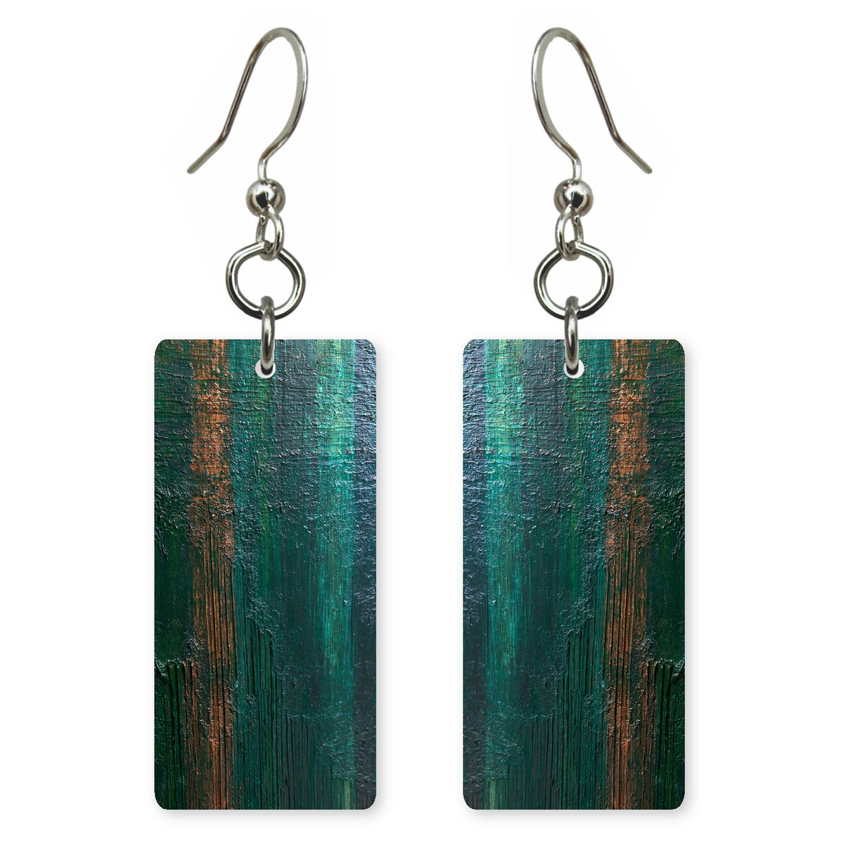 Bark Teal Grit Earrings | FWX786