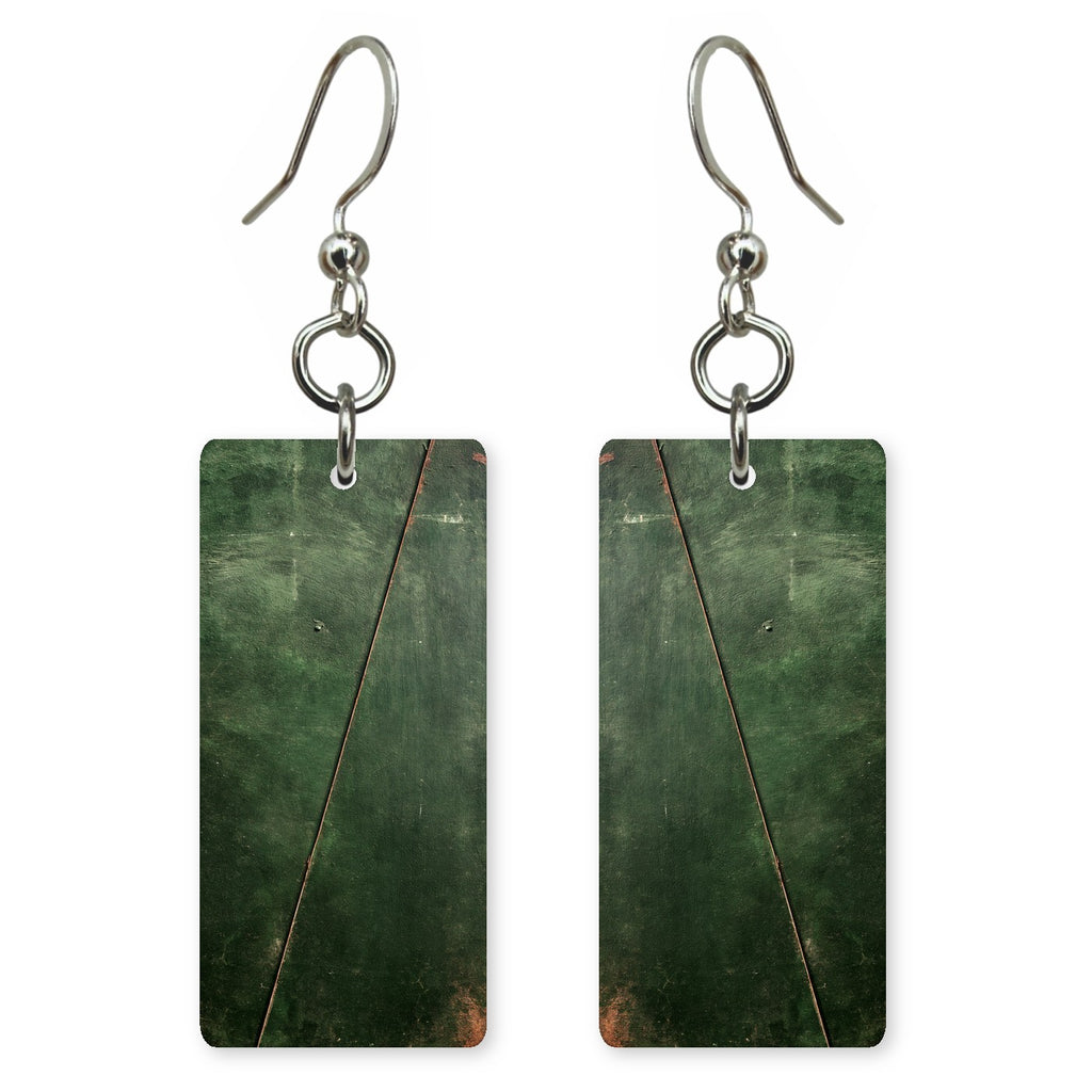 Bottle-Green Focus Earrings | FWX794
