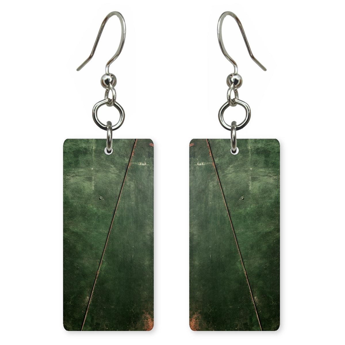 Bottle-Green Focus Earrings | FWX794
