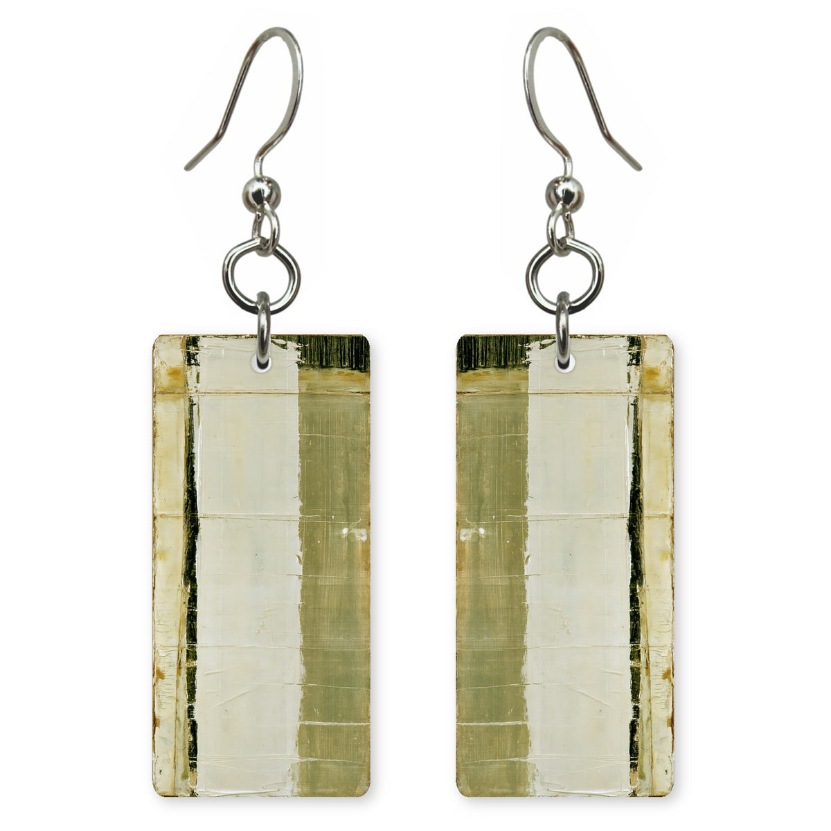 Bone and Olive Stillness Earrings | FWX796