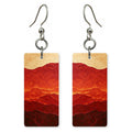 Cream and Crimson Distance Earrings | FWX79