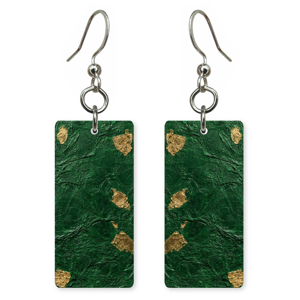 Emerald Pride Gilded Earrings | FWX803