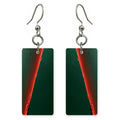 Red Edge Green Defiance Earrings | FWX805