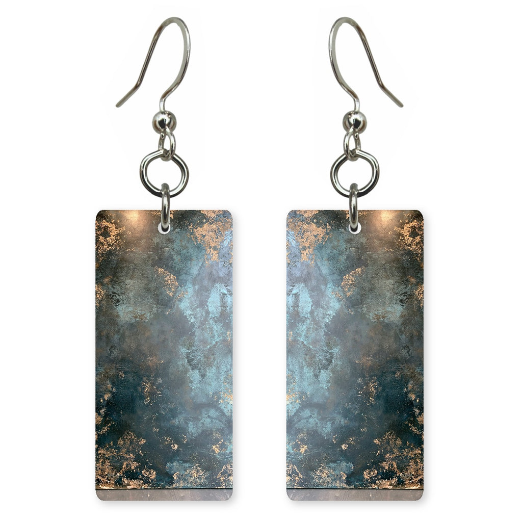 Slate Blue Copper Remembering Earrings | FWX824