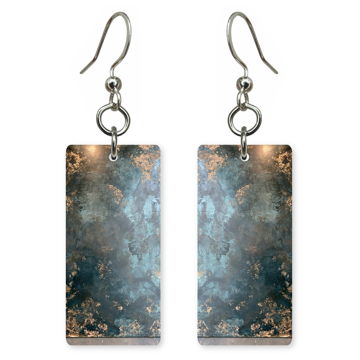Slate Blue Copper Remembering Earrings | FWX824