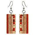 Crimson and Tan Nostalgia Earrings | FWX845