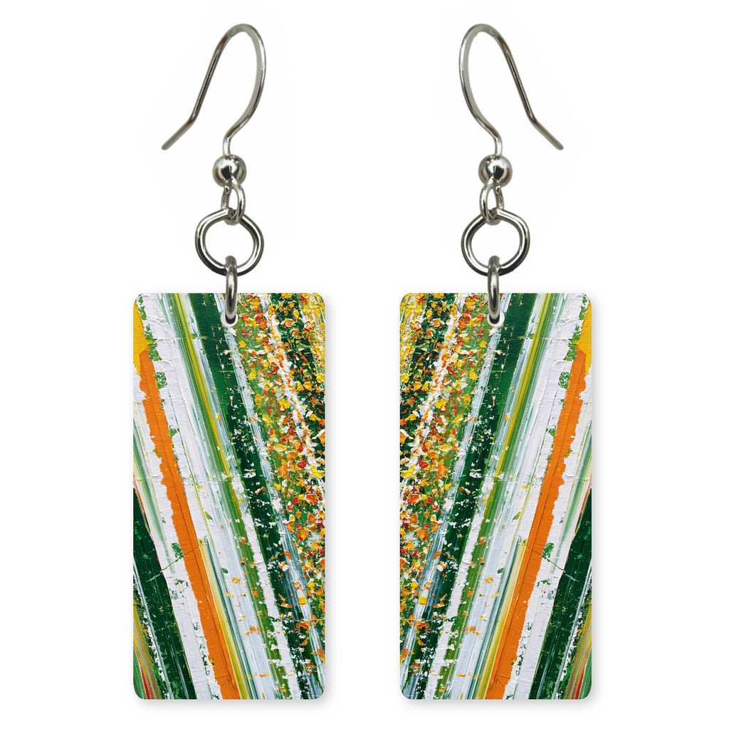Orange and Emerald Celebration Earrings | FWX858