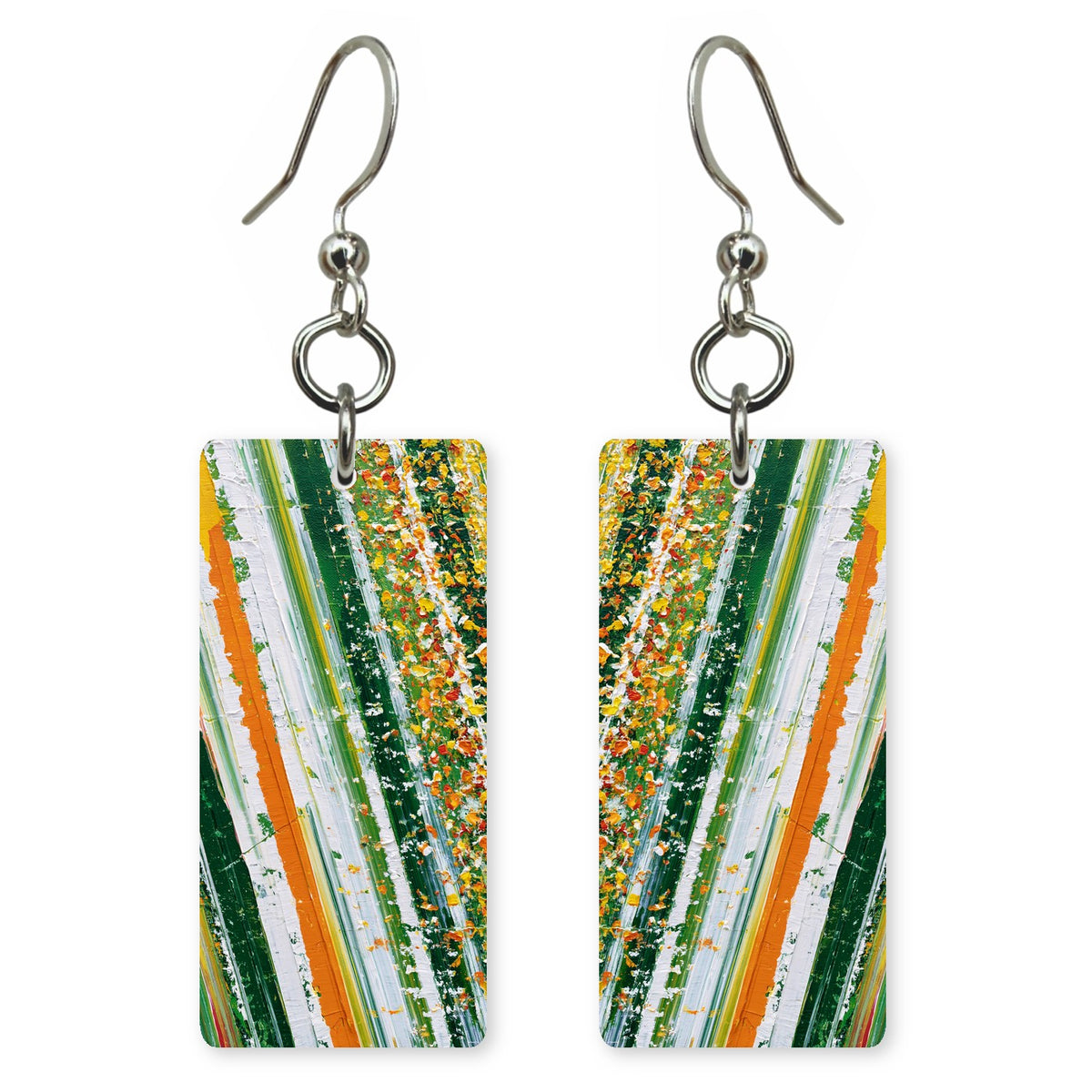 Orange and Emerald Celebration Earrings | FWX858