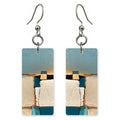 Cream and Cerulean Mending Earrings | FWX864