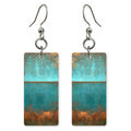 Turquoise and Copper Peace Earrings | FWX872