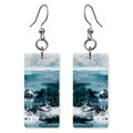Slate and Teal Turbulence Earrings | FWX958