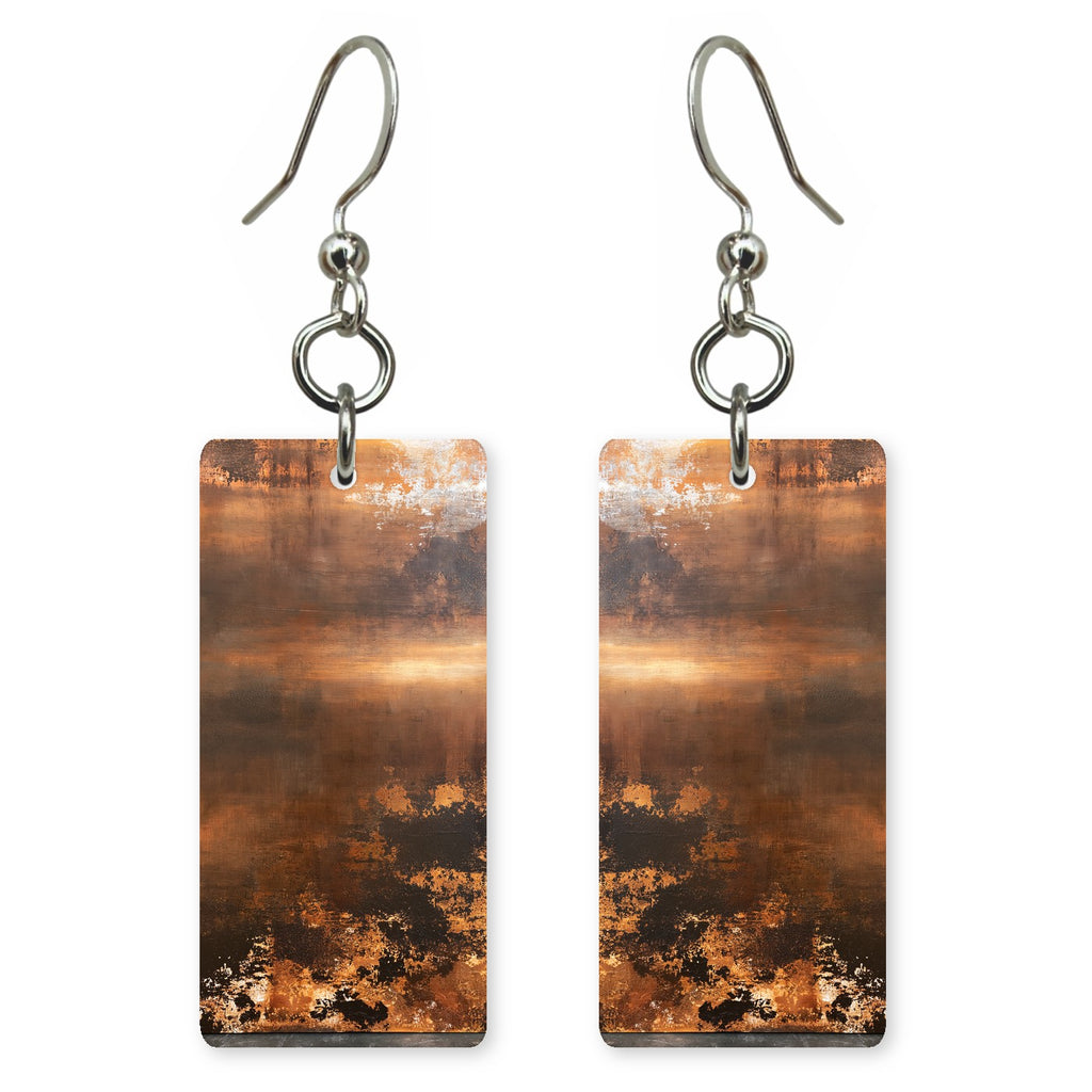 Amber Haze Over Copper Earrings | FWX967