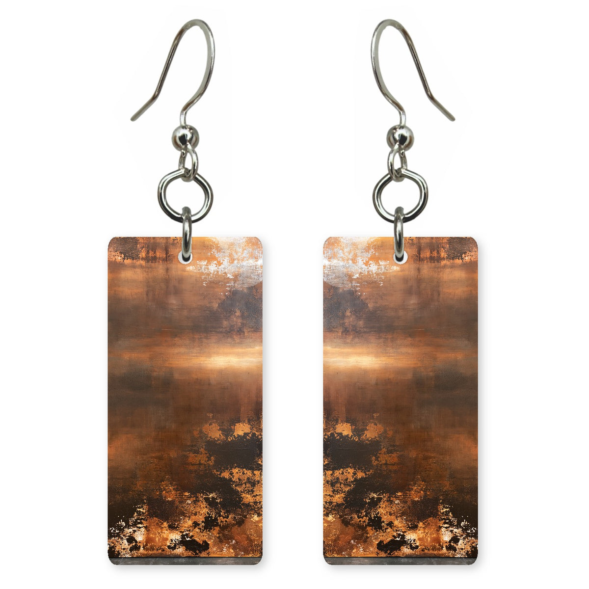 Amber Haze Over Copper Earrings | FWX967