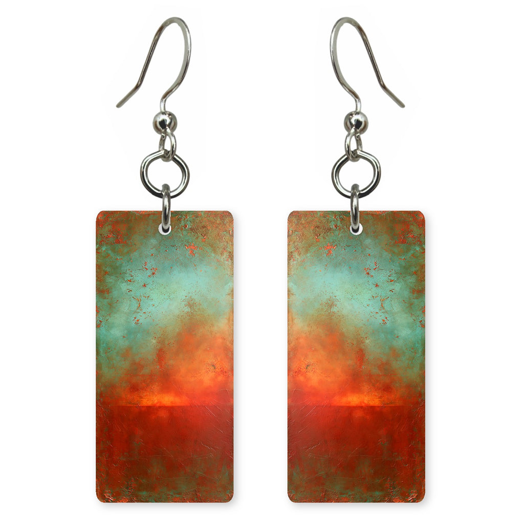 Verdigris Over Ember Sunset Earrings | FWX969