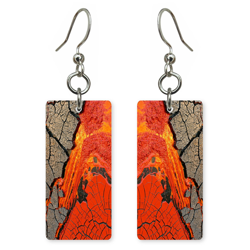 Orange Fracture of Rage Earrings | FWX974