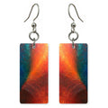 Flame Turning to Teal Earrings | FWX988