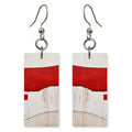 Red Defiance on White Earrings | FWX990