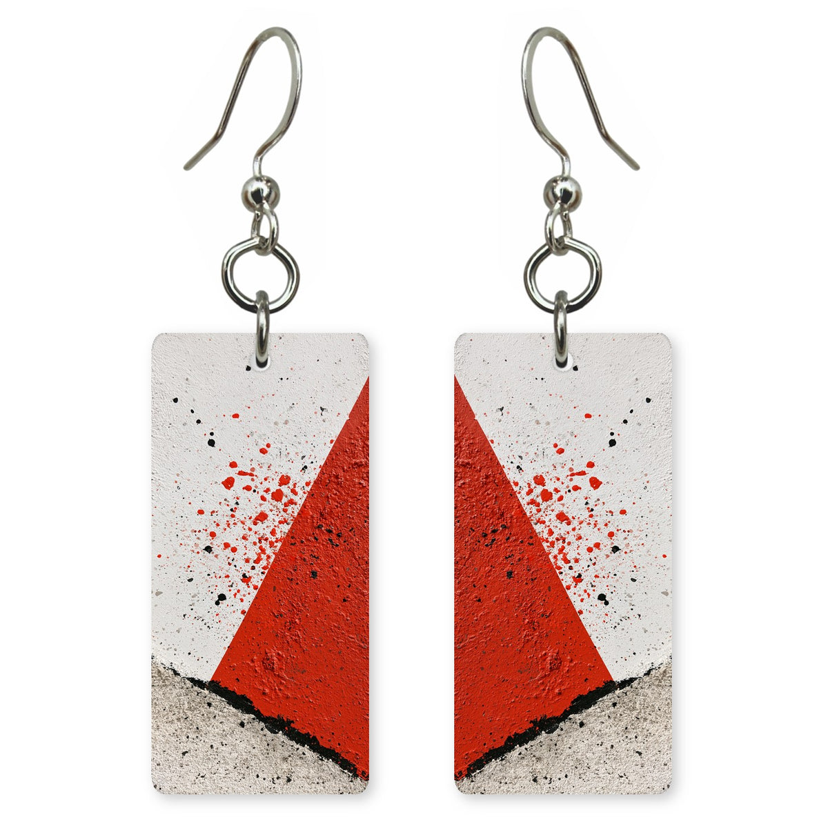 Red Defiance Splintered Earrings | FWX991