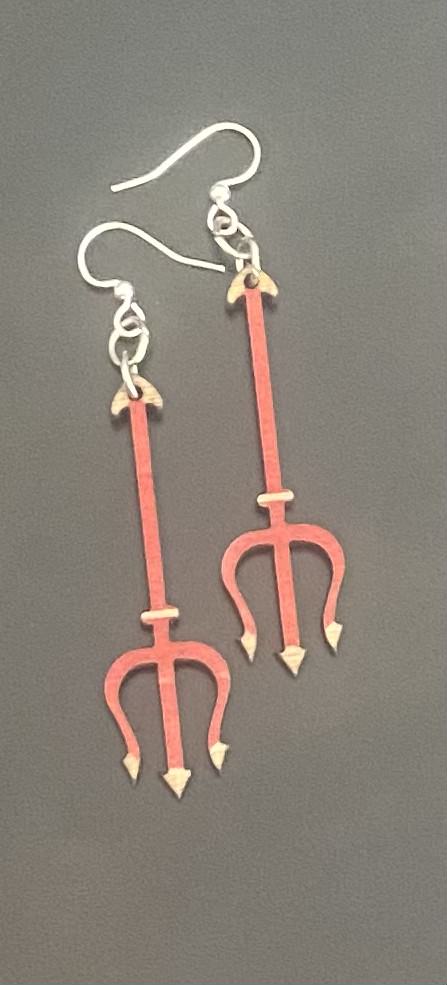 Devils Pitchfork Earrings #1746