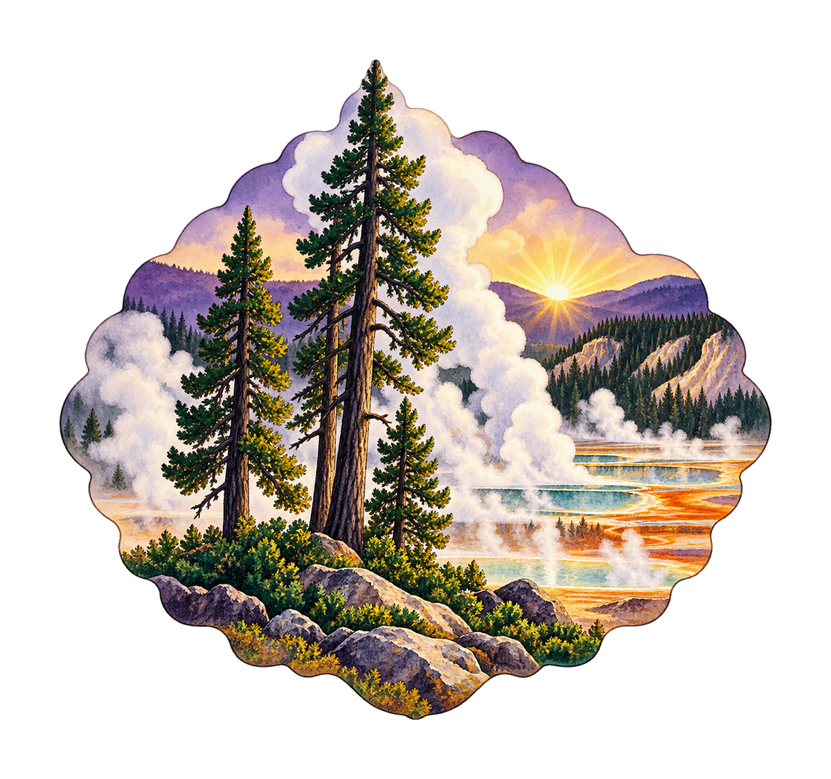 Steam Forest M109 original magnet artwork