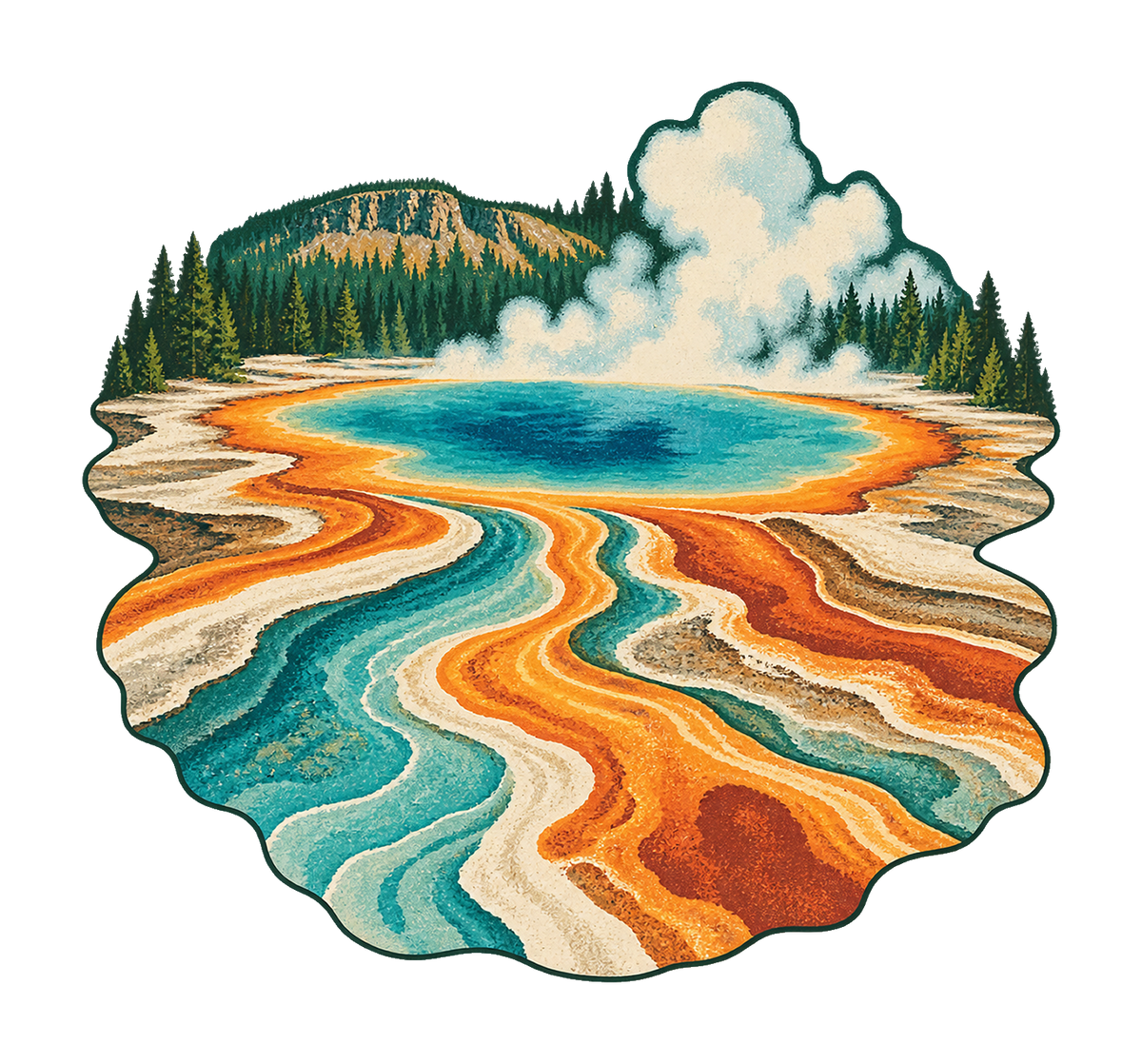 Thermal River Ribbons M110 original magnet artwork