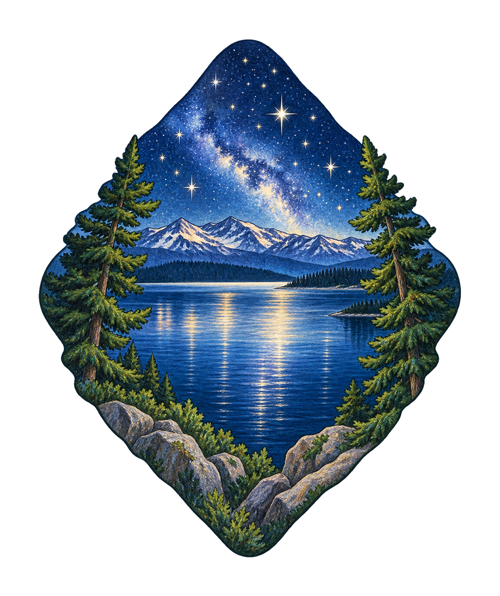 Yellowstone Lake Stars M112 original magnet artwork