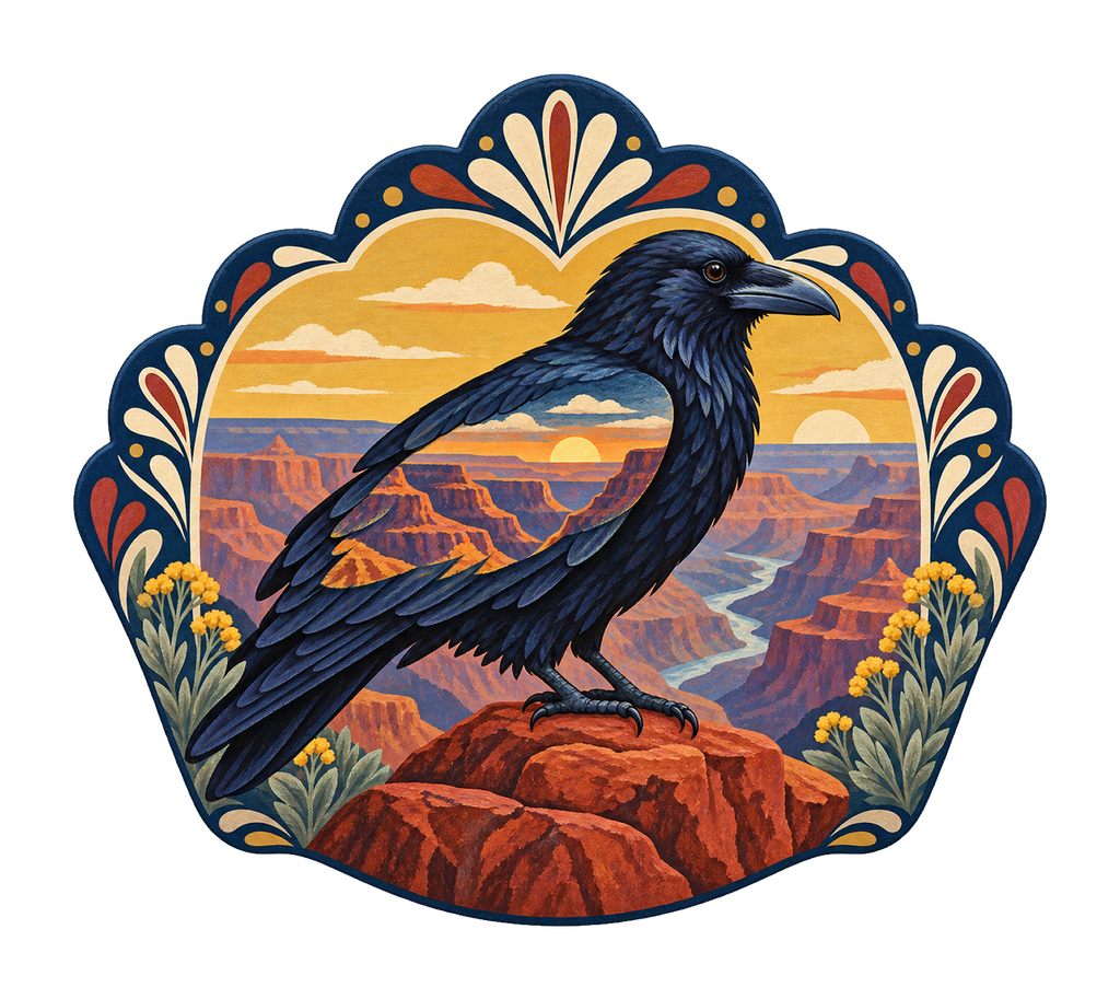 Canyon Raven M116 original magnet artwork