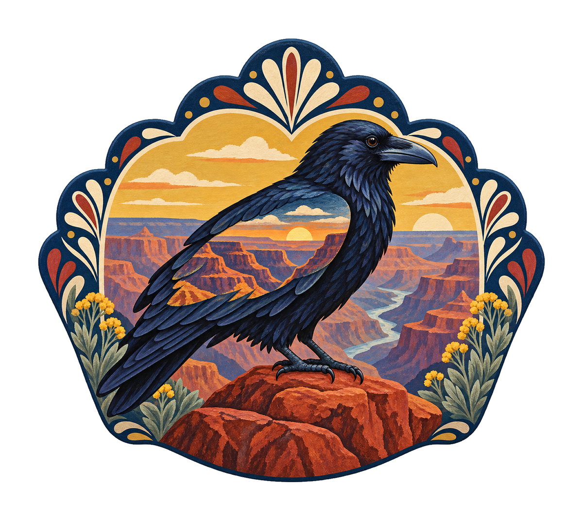 Canyon Raven M116 original magnet artwork