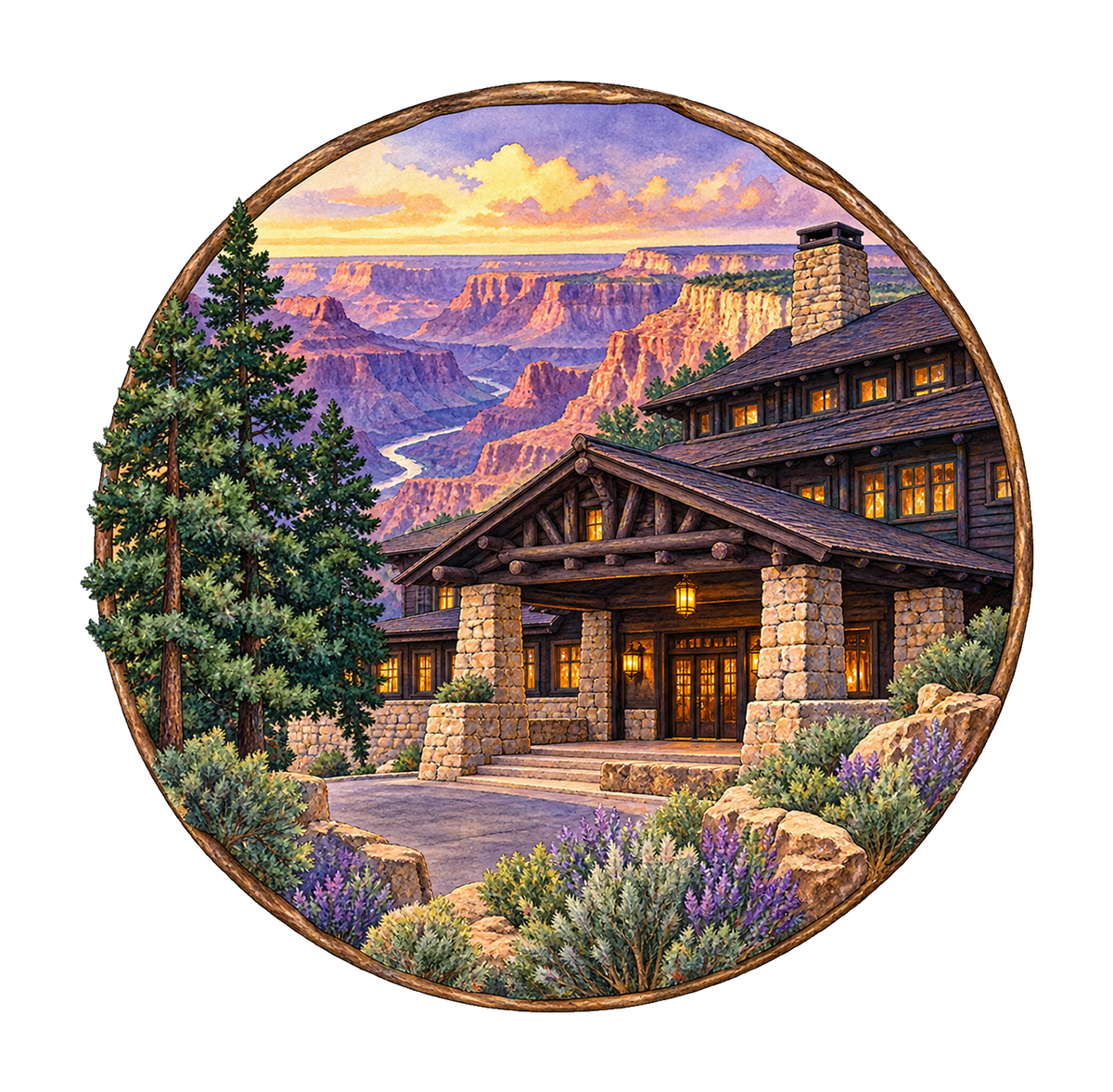El Tovar Lodge M119 original magnet artwork