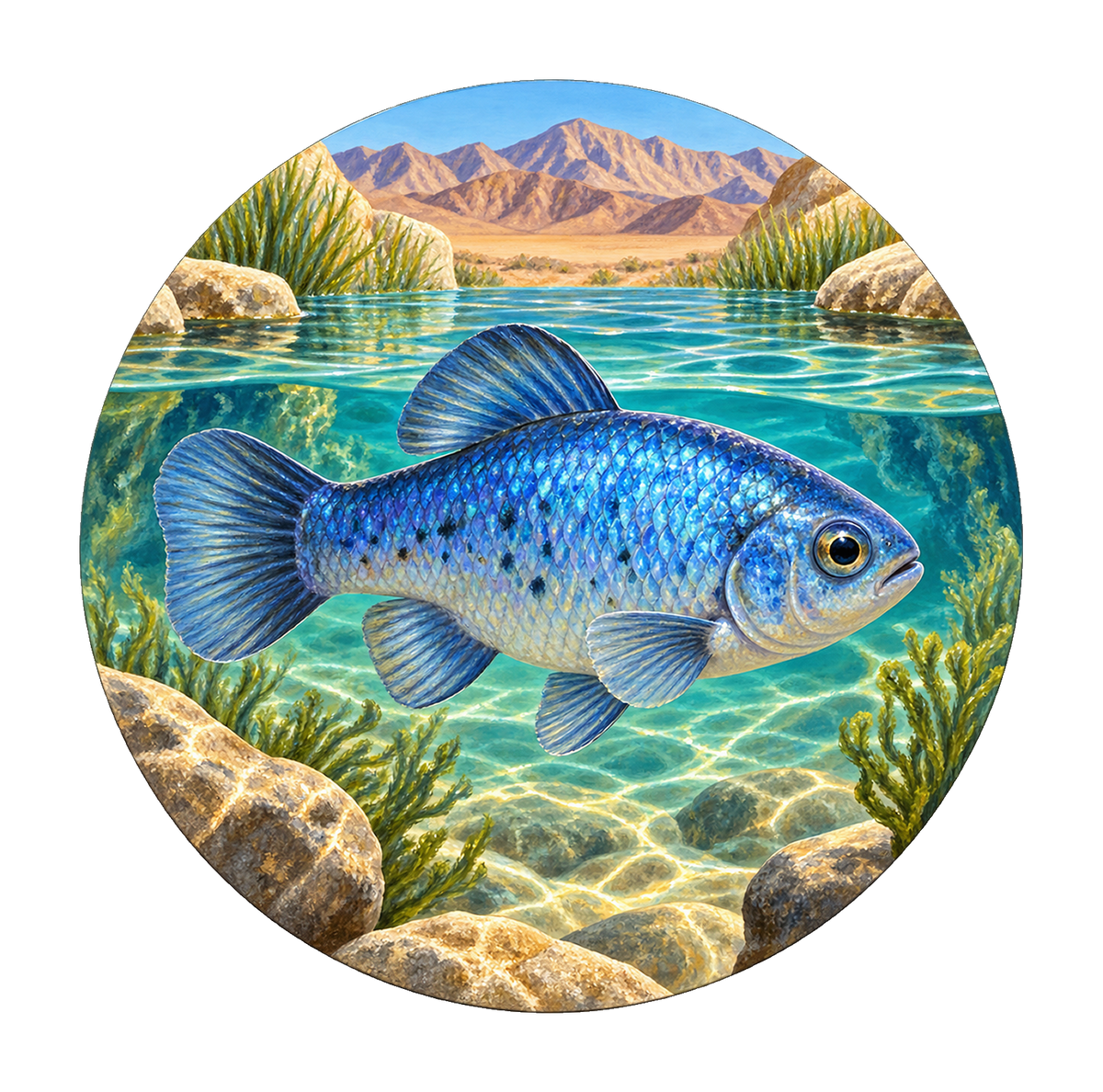 Pupfish Pool M131 original magnet artwork