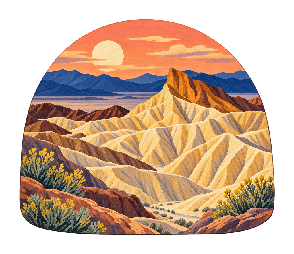 Zabriskie Folds M135 original magnet artwork