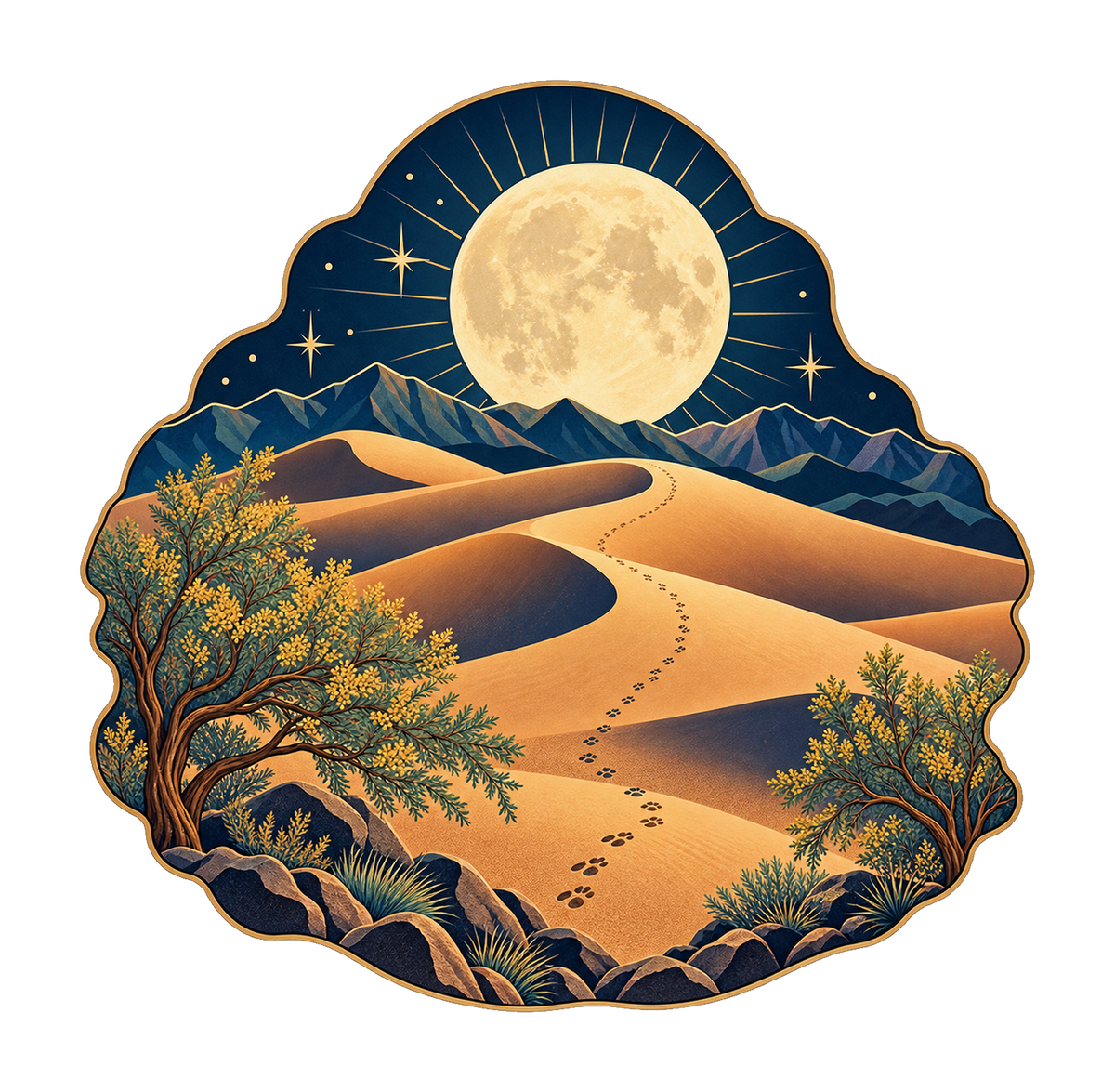 Mesquite Dune Tracks M137 original magnet artwork