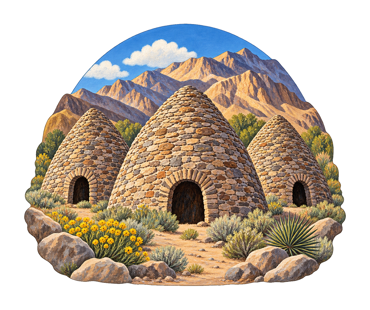 Charcoal Kilns M138 original magnet artwork