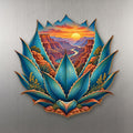 Agave Canyon Jewel wood magnet M182 on a stainless steel fridge, made in USA