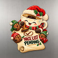 Nice List Pending Magnet #M415 — full-color wooden magnet